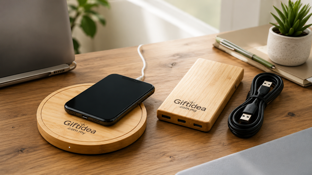 Bamboo Wireless Charging Gift Set